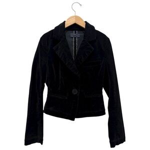Elegant Black Velvet Women's Blazer
